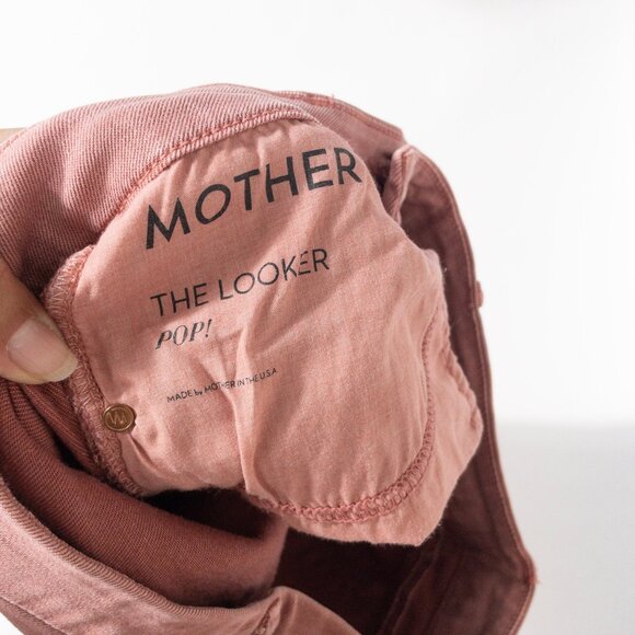 Mother The Looker POP Skinny Jean SZ 27 Light Pink Denim Long - Picture 6 of 12